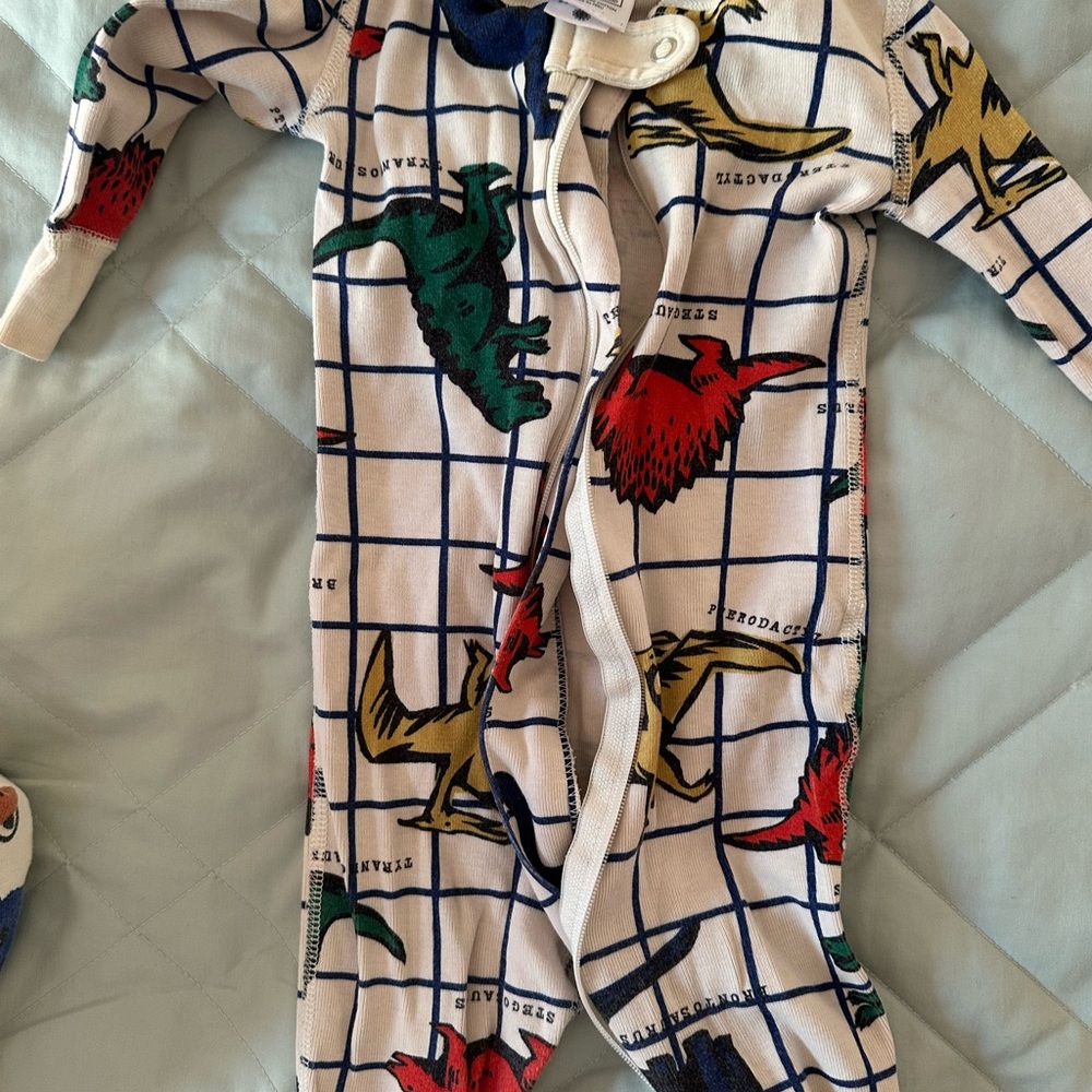 Hanna Andersson Dinosaur Grid Kids Pajamas